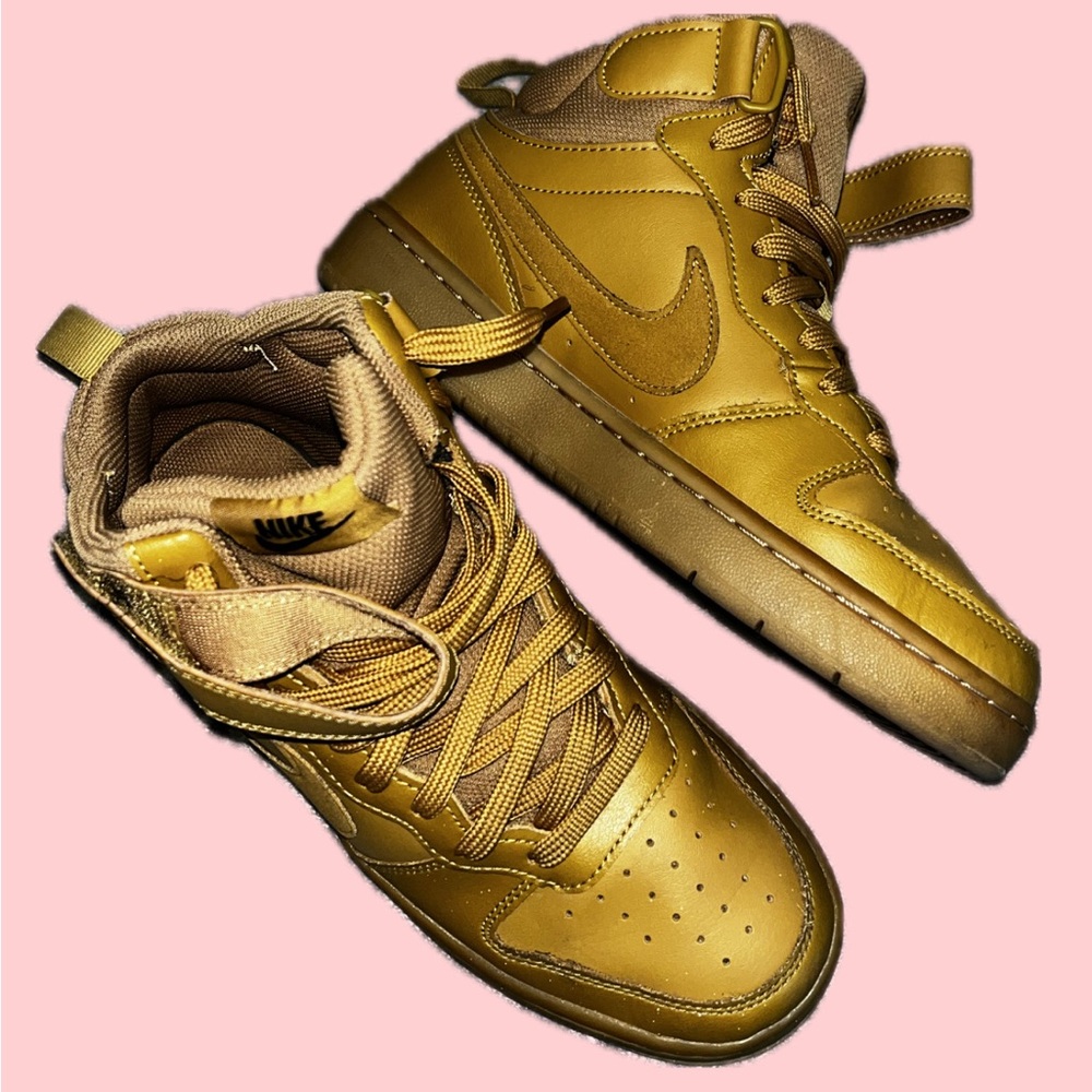Nike Gold High-Top Sneakers